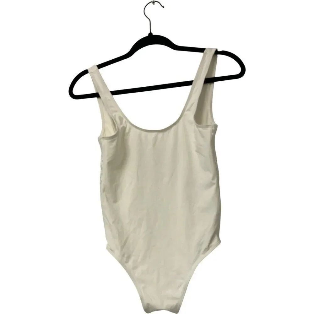 Zara Womens Swimsuit S Ivory One Piece Crochet sides Bathing suit 2160/605 NWT